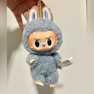 Labubu The Monsters Plush Keychain coconut